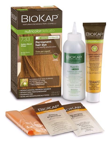 Biokap - Golden Blond Wheat 7.33 Rapid Permanent Hair Dye (140ml)