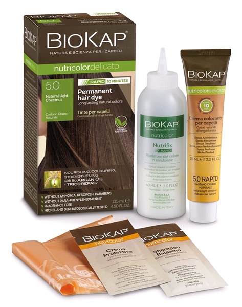 Biokap - Natural Light Chestnut 5.0 Rapid Permanent Hair Dye (140ml)