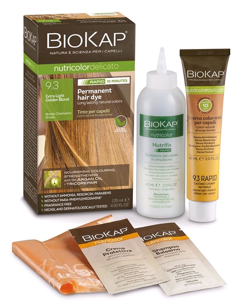 Biokap - Extra Light Golden Blond 9.3 Rapid Permanent Hair Dye (140ml)