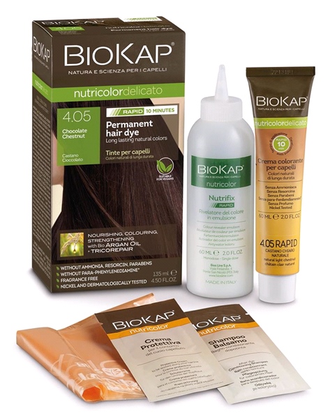 Biokap - Chocolate Chestnut 4.05 Rapid Permanent Hair Dye (140ml)