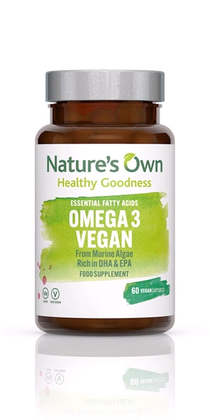 NATURE'S OWN - Omega 3 Vegan - From Marine Algae (60 Capsules)