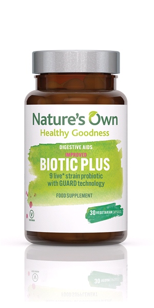 NATURE'S OWN - Biotic plus: 9 strains of freindly bacteria (With FOS) 30 veg caps