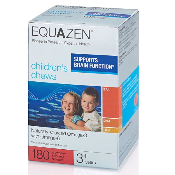 Equazen - Eye q chews (180 caps )- chewable capsules strawberry -flavoured for eye & brain fuction