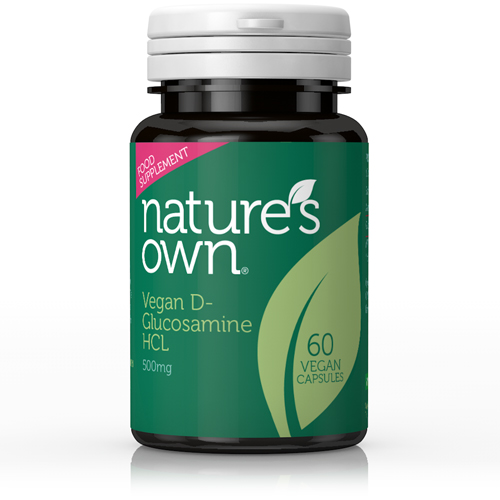 NATURE'S OWN - Glucosamine Hydrochloride:Plant-Source(Suitable for Vegans) 500mg 60 veg caps