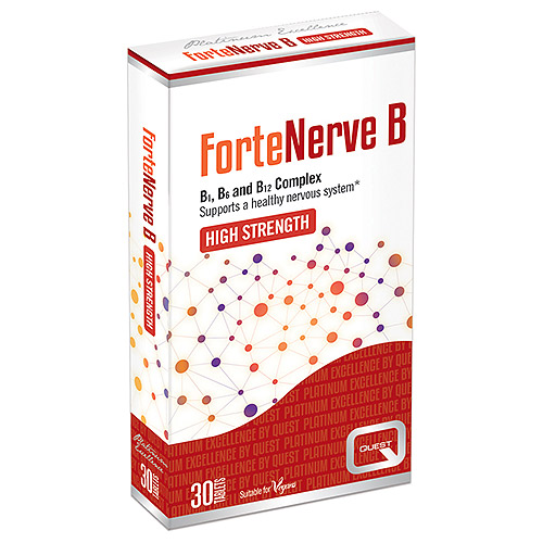 Quest - ForteNerve B - B1, B6 and B12 Complex - ( 30 Vegan Tablets )