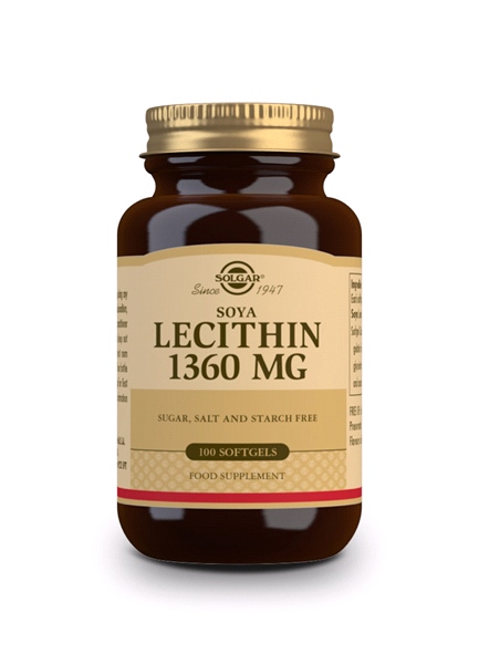 Solgar - Lecithin 1360 mg (100 Softgels)-unbleached