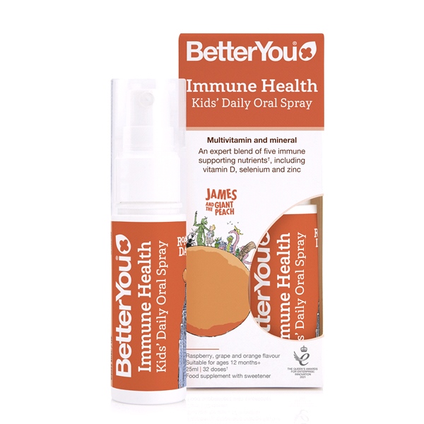 BetterYou - Immune Health Kids' Daily Oral Spray - Vitamins A, C, D, Selenium, and Zinc (25ml)