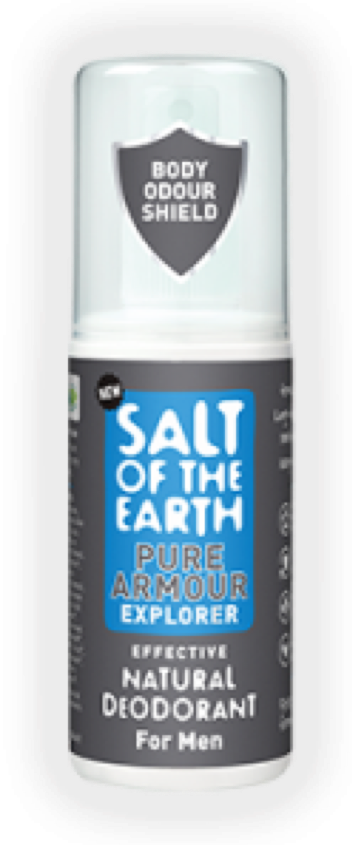 Crystal Spring - Salt of the Earth Pure Armour Explorer Spray (100ml) - Natural deodorant for men
