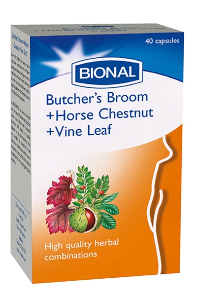 Bional International - Butcher's Broom,Horse chestnut & Vine (40 caps)