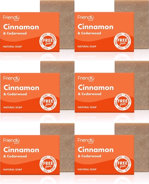 Friendly Soap - Cinnamon & Cedarwood Soap (95g) - Pack of 6