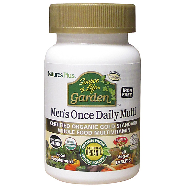 Natures Plus - Source of Life Garden Organic Men's Once Daily Multi (30 Vegan Tablets)