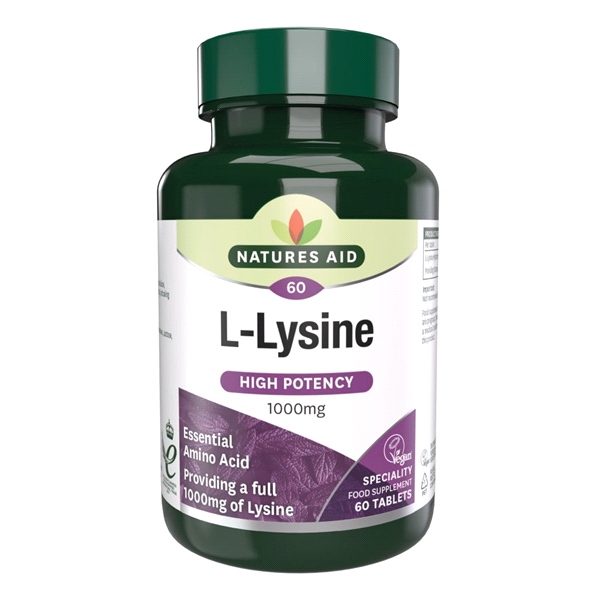Natures Aid - L-Lysine 1000mg (60 Tablets)