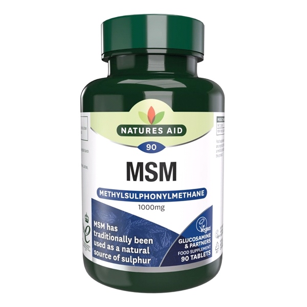 Natures Aid - MSM (Methylsulphonylmethane) 1000mg- 90 Tabs