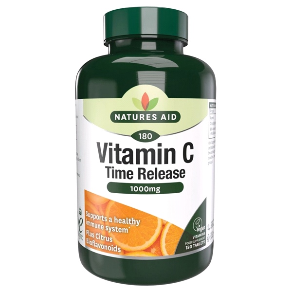 Natures Aid - Vitamin C 1000mg Time Release (with Citrus Bioflavonoids) - 180 Tablets