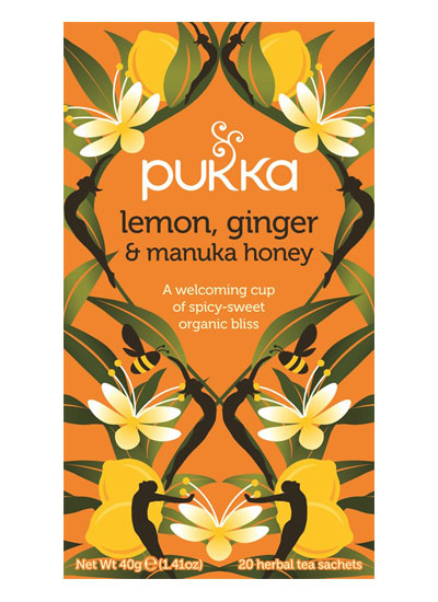 Pukka Herbal Teas - Lemon, Ginger & Manuka Honey Tea ( 20 tea sachets )
