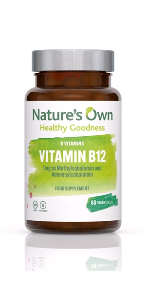 NATURE'S OWN - Vitamin B12 Sublingual (1mg as Methylcobalmin and Adenosylcobalamin) - 60 Tablets