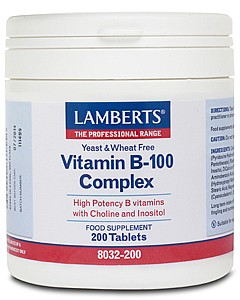 LAMBERTS - Vitamin B-100 Complex (200 tabs)