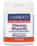 Vitamins D3 and K2 (60 Caps) - Providing D3 1000iu/K2 90µg