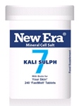 Kali Sulph No. 7 ( 240 Tablets ) For Skin condition; skin eruptions with scaling or sticky exudations; falling hair; diseased nails; catarrh.