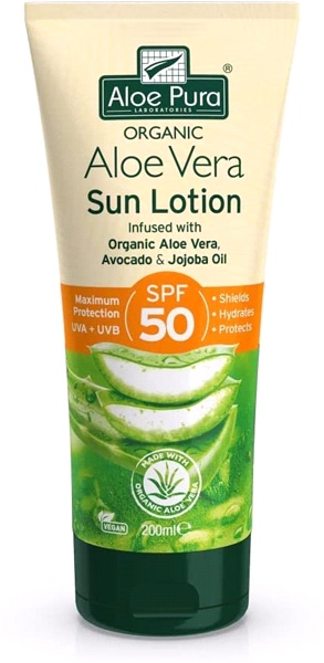 Aloe Pura - Organic Aloe Vera Sun Lotion SPF50 (200ml)