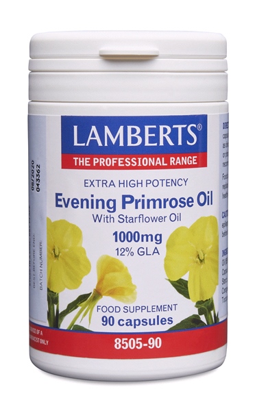LAMBERTS - Extra High Potency Evening Primrose Oil with Starflower Oil 1000mg (12% GLA) 90 caps