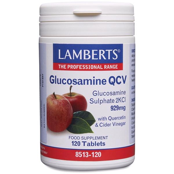 LAMBERTS - Glucosamine QCV (Glucosamine Sulphate 1000mg 2KCI with Quercetin & Cider Vinegar)- 120 tabs