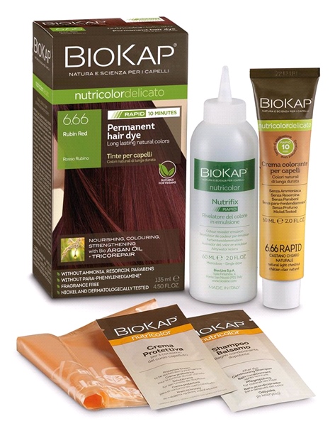 Biokap - Ruby Red 6.66 Rapid Permanent Hair Dye (140ml)