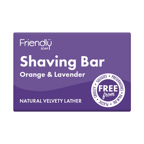 Friendly Soap - Shaving Bar - Orange & Lavender (95g)