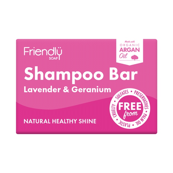 Friendly Soap - Shampoo Bar - Lavender & Geranium (95g)