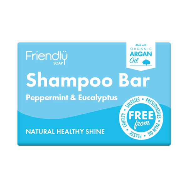 Friendly Soap - Shampoo Bar - Peppermint & Eucalyptus (95g)