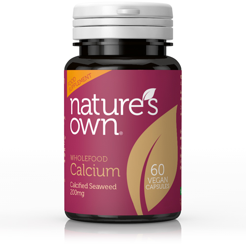 NATURE'S OWN - Wholefood Calcium (Calcium from seaweed) 200mg Elemental 60 veg caps