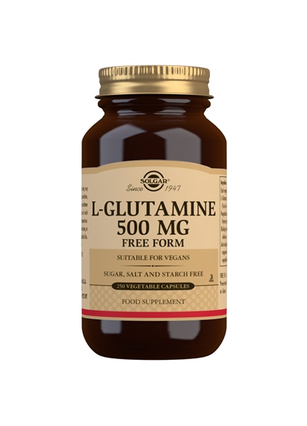 Solgar - L-Glutamine 500mg (250 Vegicaps) - Supports Brain & Mental Alertness
