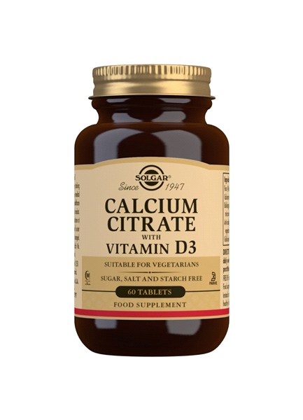 Solgar - Calcium Citrate with Vitamin D3 (60 Tabs)
