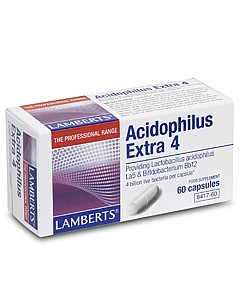 LAMBERTS - Acidophilus Extra 4 (4 billion friendly bacteria per capsule) 60 caps