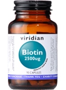 Viridian Nutrition - Biotin 2500ug (90 Vegetable Capsules)
