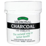 Braggs Medicinal - Charcoal Tablets (100 tabs) -FOR THE RELIEF OF INDIGESTION, WIND AND HEARTBURN