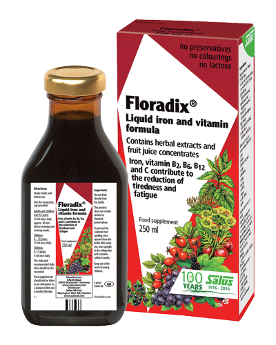 Floradix - FLORADIX Liquid IRON (250ml) - A womans first choice for health, energy and vitality