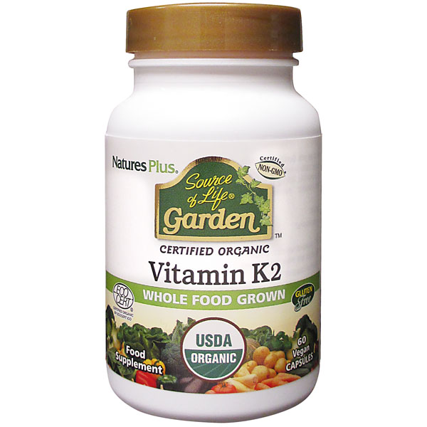 Natures Plus - Source of Life Garden Vitamin K2 120 mcg (60 Vegan Capsules)