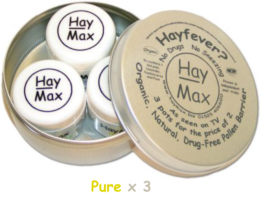 HayMax - HayMax PURE Triple Pack (5ml x 3) - Organic Pollen Barrier Balm for Hayfever