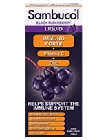 Sambucol - Sambucol Immuno Forte - BLACK ELDERBERRY LIQUID + VITAMIN C + ZINC (120ML)