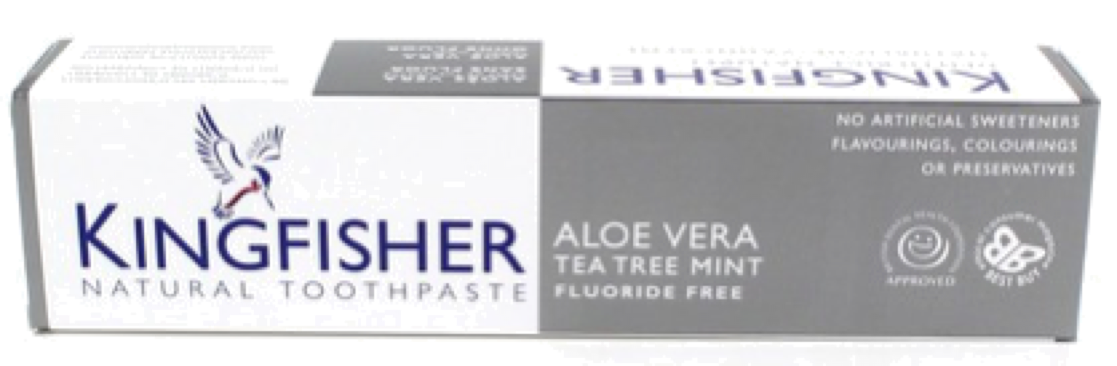 Kingfisher Toothpaste - Aloe Vera Tea Tree Mint Fluoride Free Toothpaste (100ml)