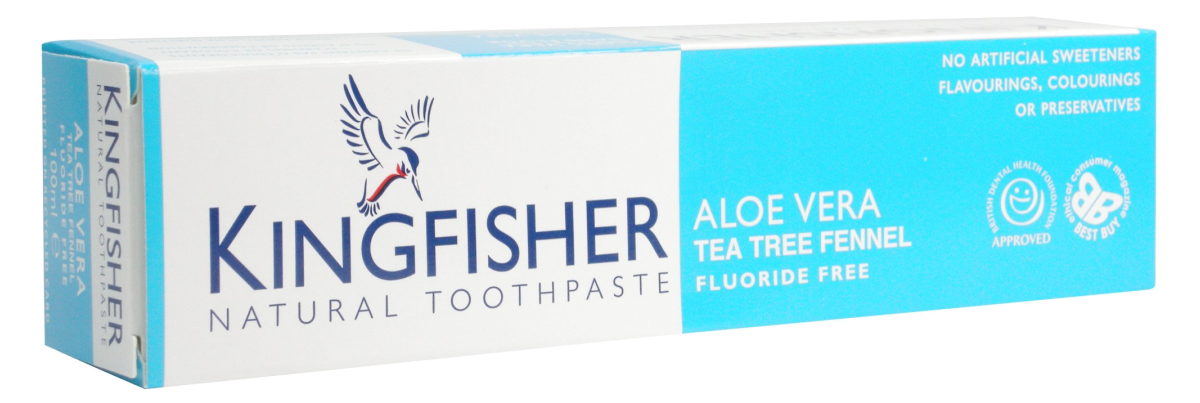 Kingfisher Toothpaste - Aloe Vera Tea Tree Fennel Fluoride Free Toothpaste (100ml)