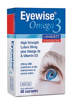 LAMBERTS - Eyewise® Omega 3 (60 Caps) - High Strength Lutein 20mg plus Omega 3s & Vitamin D3