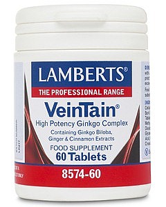 LAMBERTS - VeinTain® (60 Tabs) - High Potency Ginkgo, Cinnamon and Ginger