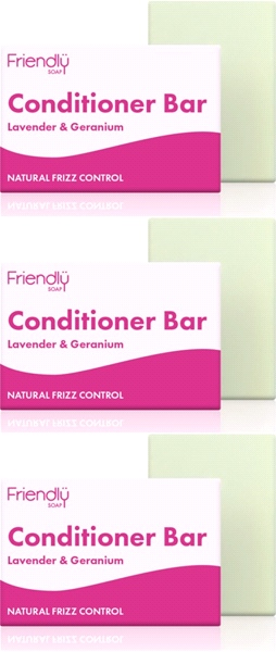 Friendly Soap - Conditioner Bar - Lavender & Geranium (90g) - Pack of 3