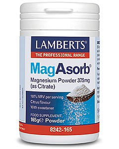 LAMBERTS - MagAsorb®- Magnesium Powder 375mg  (as citrate) - 165g