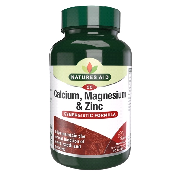 Natures Aid - Calcium, Magnesium + Zinc  (90 Tabs)