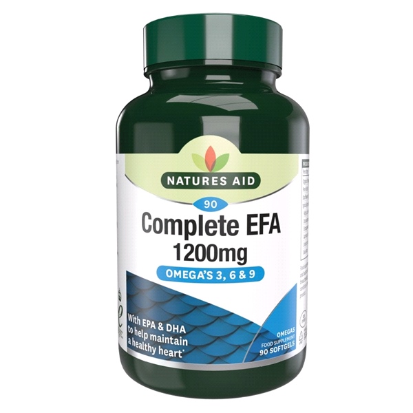 Natures Aid - Complete EFA (Essential Fatty Acids) 1200mg- 90 Softgels