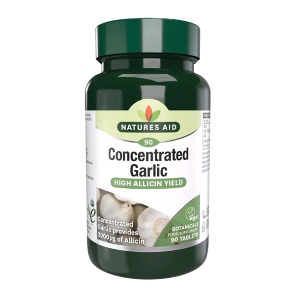 Natures Aid - Garlic Concentrated 2000ug Allicin- 90 Tablets