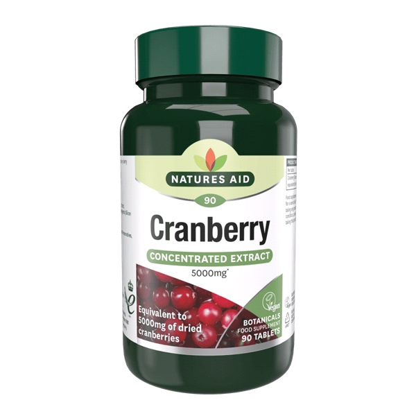 Natures Aid - Cranberry - 200mg (Equivalent to 5000mg fresh cranberries)- 90 Tabs